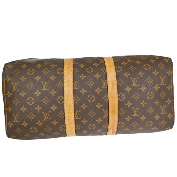 LOUIS VUITTON Keepall 45 Travel Hand Bag Monogram Leather Brown - Picture 5 of 16